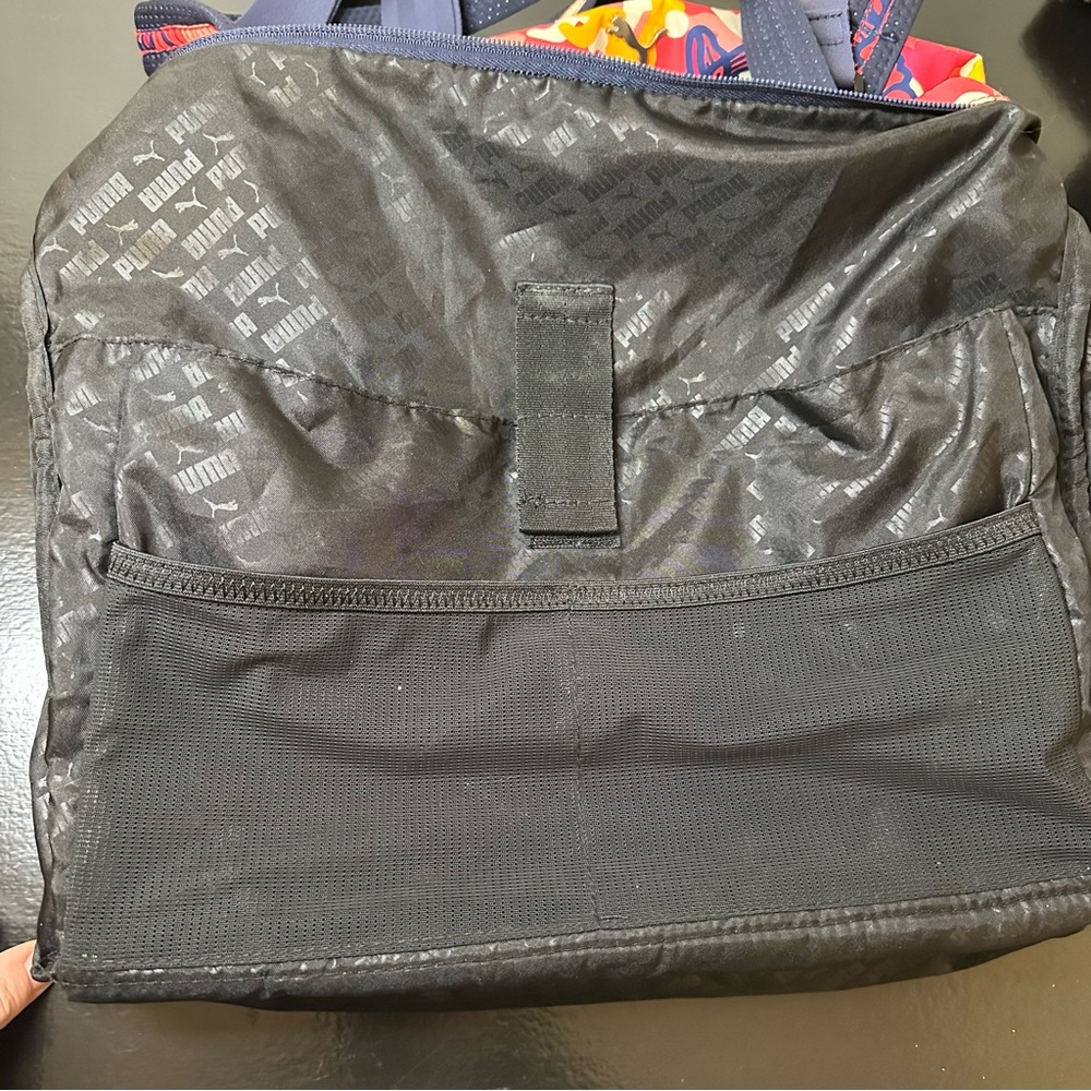 Puma Special Design Rare Floral Skeleton Camouflage Tote Bag in Pink and Blue - Picture 11 of 15